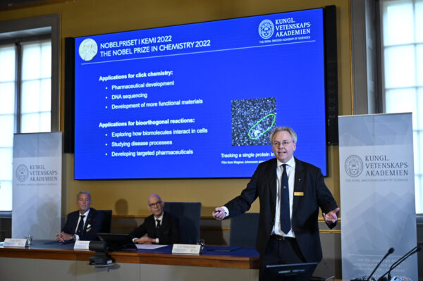 Olof Ramström, member of the Nobel Committee for Chemistry. Photo: Mikael Sjöberg/The Royal Swedish Academy of Sciences.